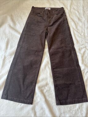 GAP HIGH STRIDE Women’s Wide-Leg Brown Corduroy Pants Sz29 Classic Comfy Stretch